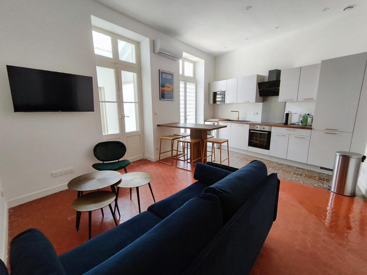 Bright And Modern 3-Bedroom Apartment, 90M2 With Air Condition, In 베지에 외부 사진