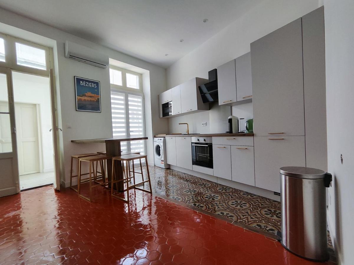 Bright And Modern 3-Bedroom Apartment, 90M2 With Air Condition, In 베지에 외부 사진