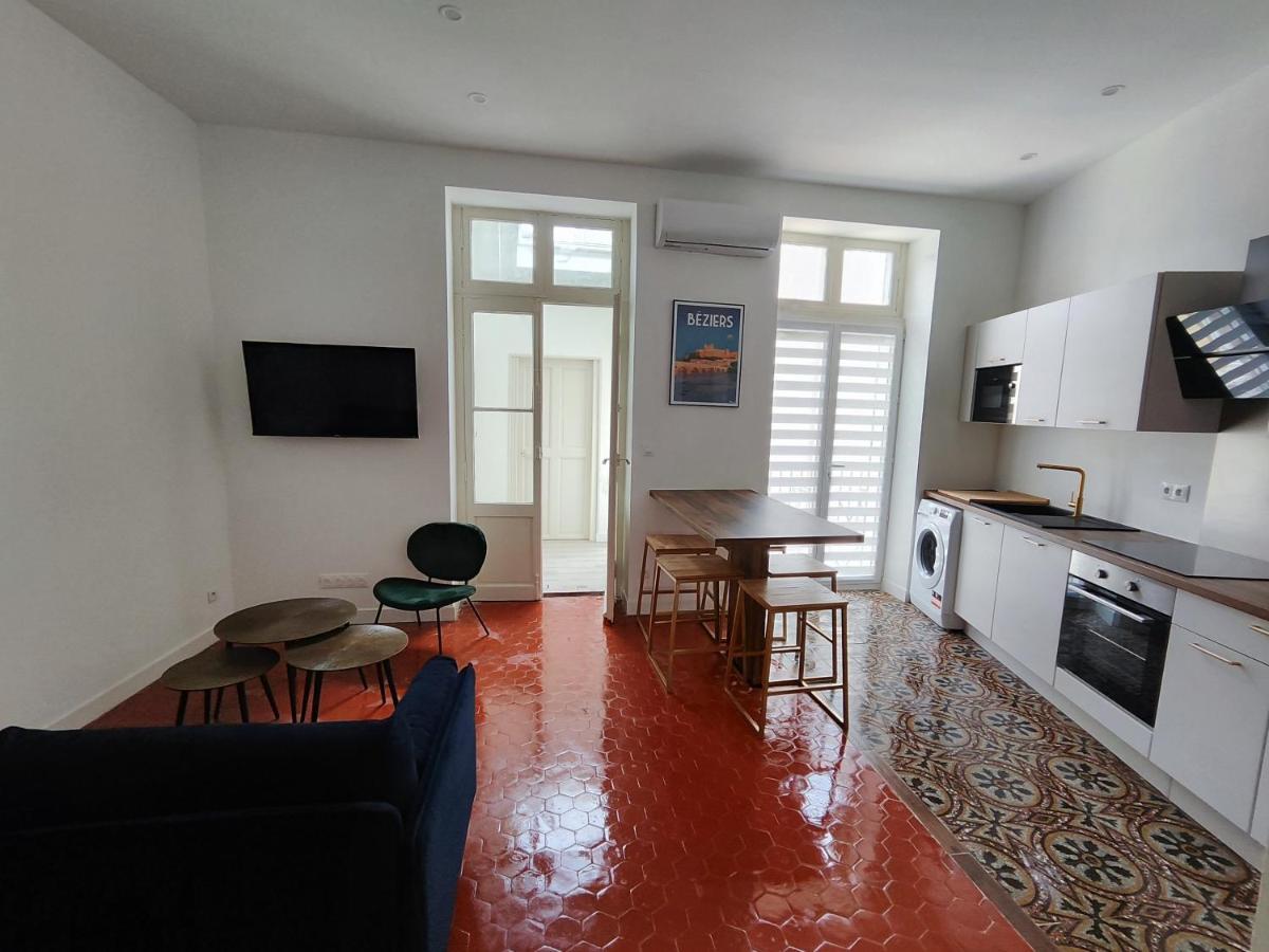 Bright And Modern 3-Bedroom Apartment, 90M2 With Air Condition, In 베지에 외부 사진